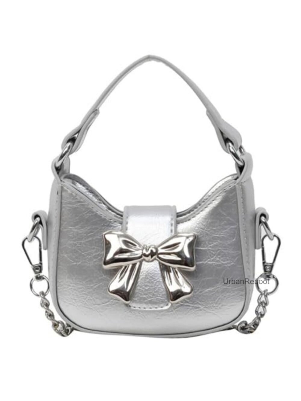 Girls Mini Crossbody Purse PU Leather Bowknot Shoulder Bag Wristlet